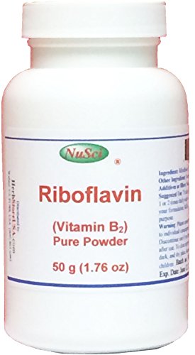 Polvo puro vitamina B2 riboflavina NuSci 50 gramos