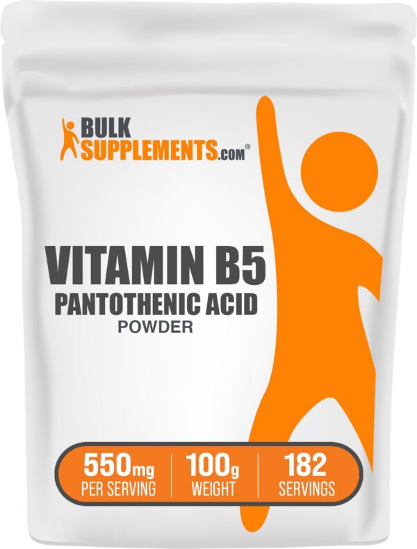 Polvo vitamina B5 BulkSupplements 100g saco