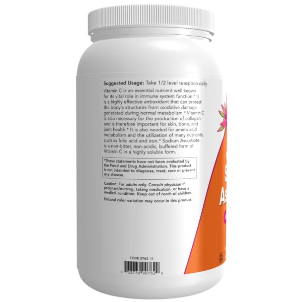 polvo vitamina c ascorbato de sodio now foods 3 libras