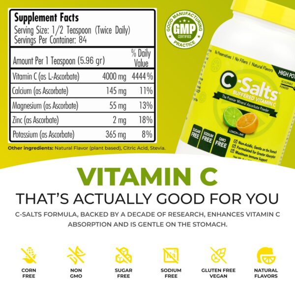 Polvo vitamina C C-Salts envasado para residencia