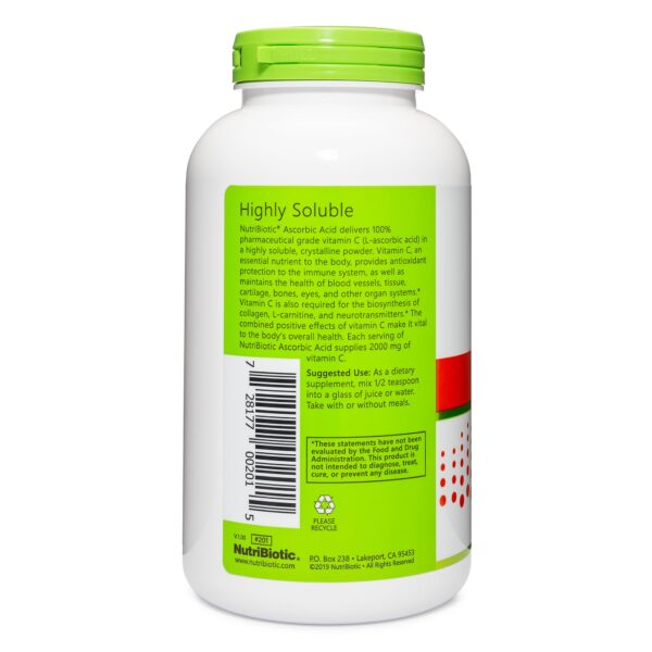 polvo vitamina c suplemento nutribiotic puro grado farmacéutico
