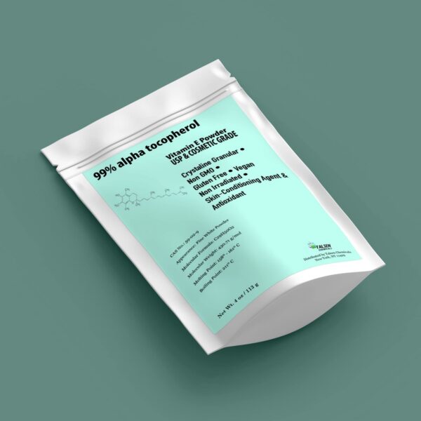 Polvo vitamina e para uso cosmético grado usp