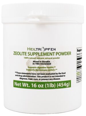 Polvo de zeolita Heiltropfen 454g para detox