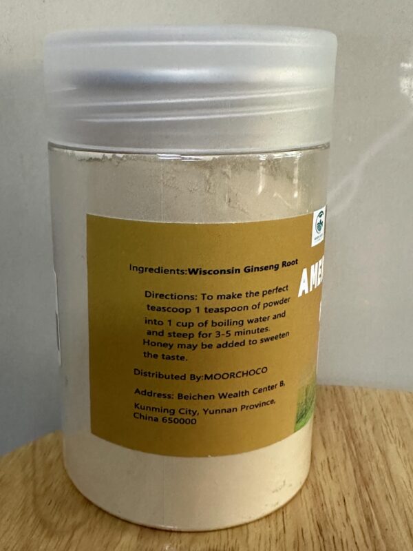 Polvos Tienchi y ginseng americanos DIAN MAI HAO envases lado