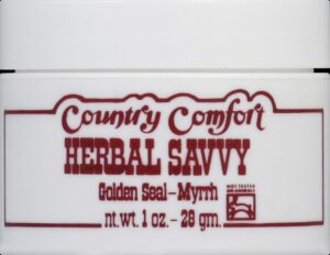Pomada herbal Myrrh Goldenseal Country Comfort 1 oz