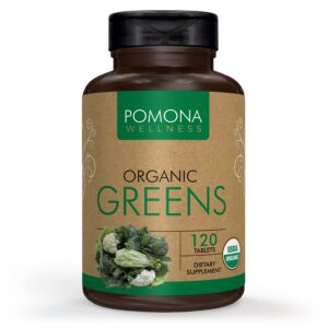 Version 1.0.0 Pomona Wellness Super Greens en envase