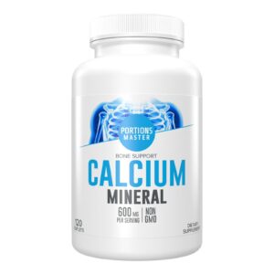 Frasco Portions Master Calcium Mineral 120 cápsulas