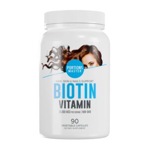 Portions Master cápsulas vegetales de biotina 10000mcg