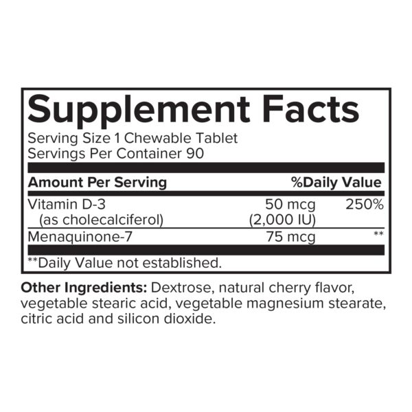 Portions Master suplemento Vitamina D3 K2 salud cardiovascular