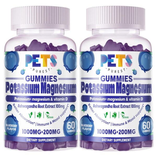 Frente del Potasio y Magnesio Gummies