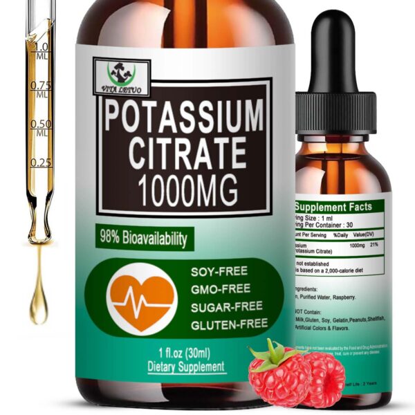 Frasco de Potassium Citrate Líquido gotero