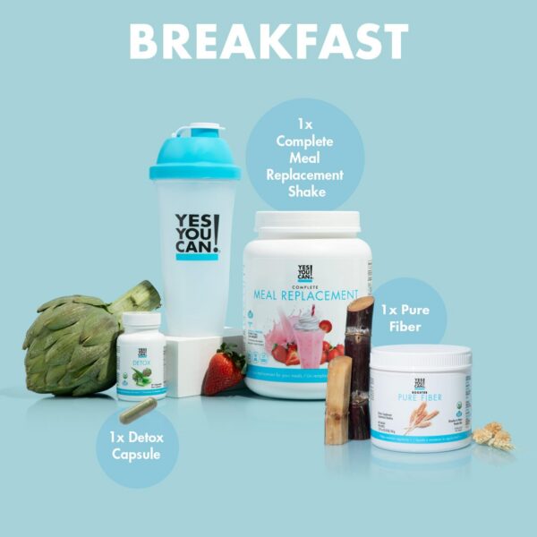 Version 1.0.0 Botella mezcladora para polvo Yes You Can detox plus kit