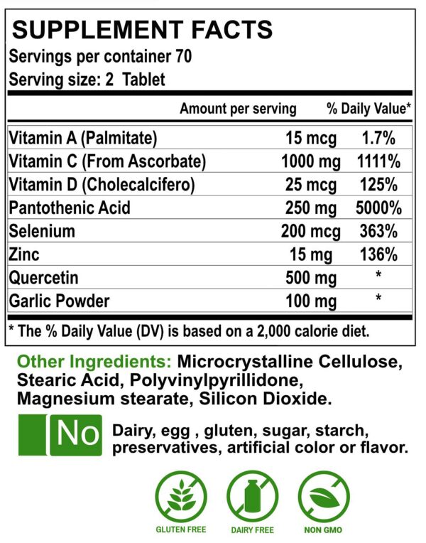 Version 1.0.0 Potenciador inmunológico multivitamínico Peter Gillham ingredientes naturales