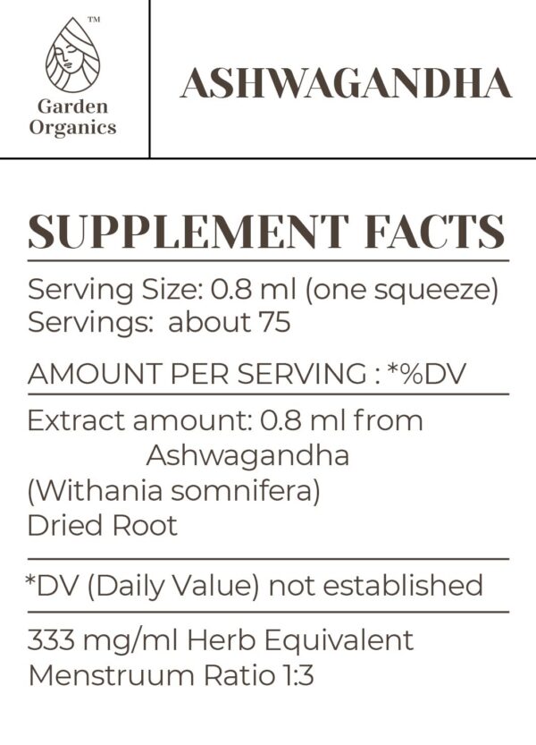 Potenciador natural sistema inmunológico Ashwagandha Garden Organics