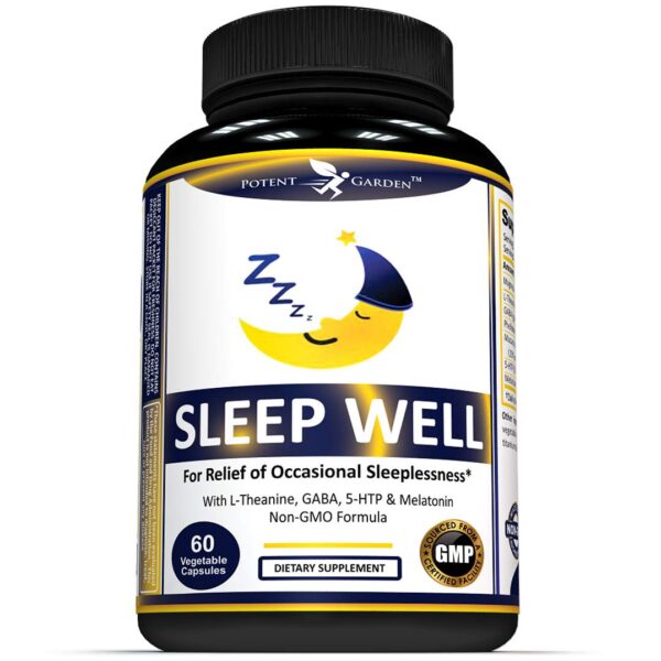 Potent Garden Sleep Well suplemento natural para dormir 60 caps