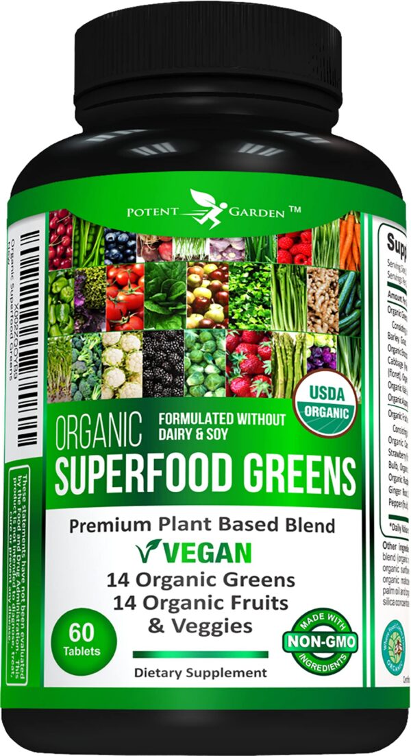 Potent Garden Superalimento Verde en envase