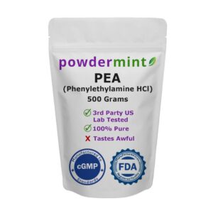 Version 1.0.0 Powdermint Beta Phenylethylamine HCl polvo frontal