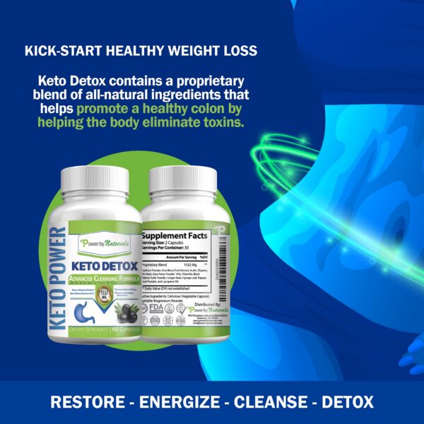 Power By Naturals Keto Detox etiqueta cerca