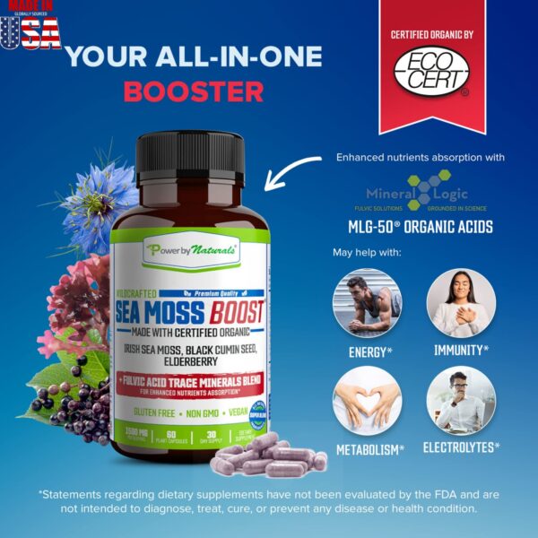 Version 1.0.0 Etiqueta frontal Sea Moss Avanzado Power By Naturals