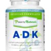 Power By Naturals suplemento vitamina ADK frasco 60 capsulas