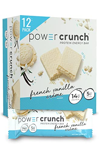 Barras Power Crunch sabor vainilla crema frontal