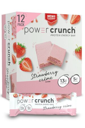 Power Crunch barra proteina sabor fresa crema