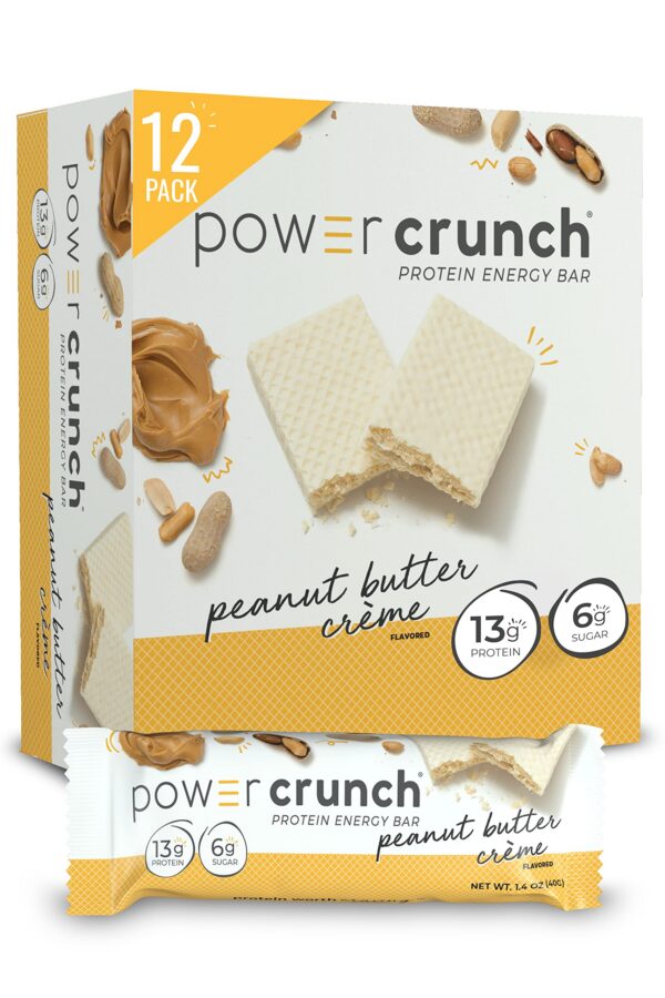 Power Crunch barra wafer proteica frontal