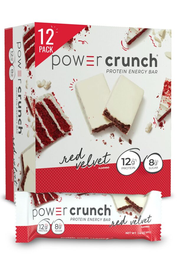 Power Crunch barras de proteína sabor Red Velvet paquete 12 unidades