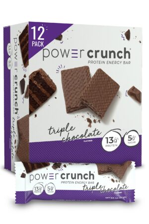 Power Crunch barras de proteína sabor triple chocolate 12 unidades