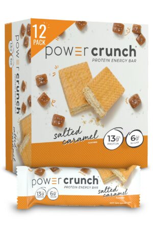 Barritas Power Crunch sabor Caramelo Salado frente