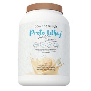 Power Crunch Proto Whey frasco frontal