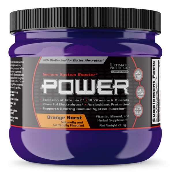 Frasco y etiqueta Power Ultimate Nutrition