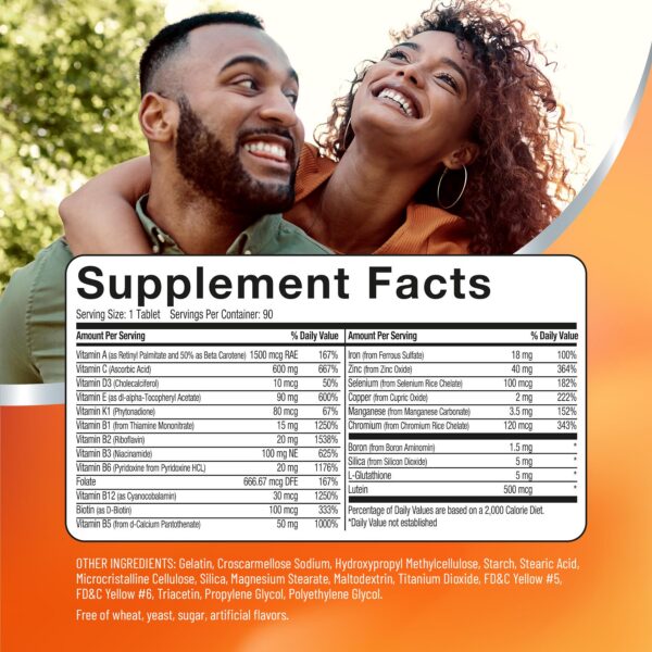 Tabletas de multivitamínico PowerAll para adultos