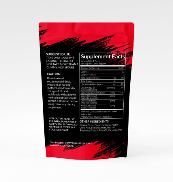 Imagen de la caja y envase de gomitas