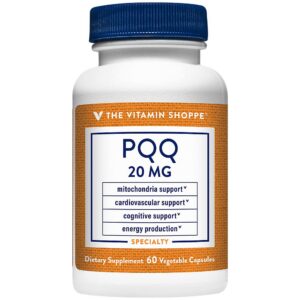 Frasco de PQQ 20 mg 60 cápsulas vegetarianas