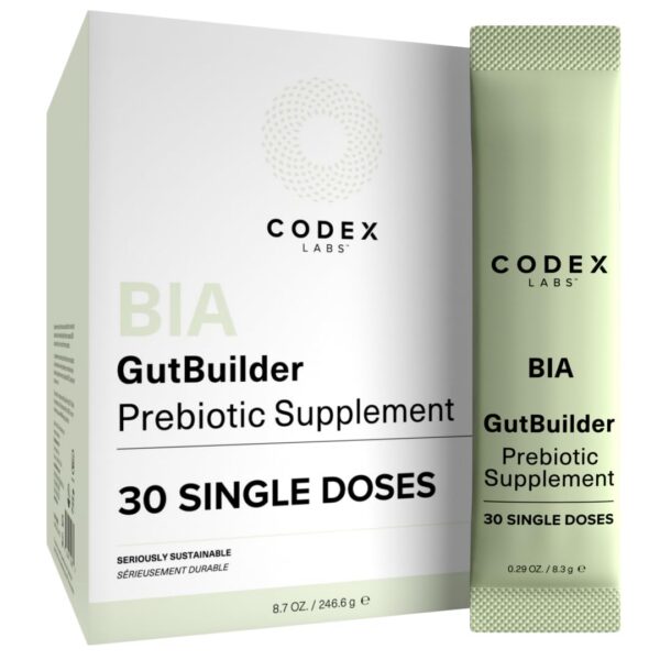 Version 1.0.0 Prebióticos Codex Labs BIA GutBuilder envase frontal