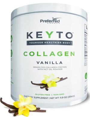 Frasco de Keto Collagen en polvo vainilla