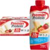 Frente de la botella Premier Protein Shake Fresa y Crema