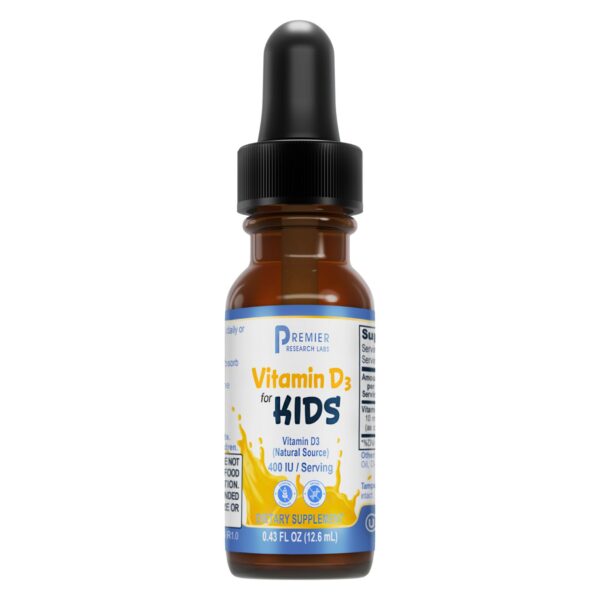 Premier Research Labs vitamina D3 líquida para niños botellita