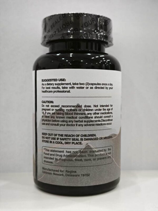 Interior de envase Shilajit Premium