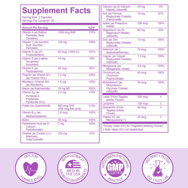 Etiqueta detallada de ingredientes Premom