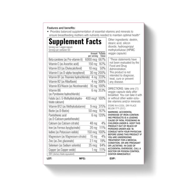 Etiqueta de Prenalact 19 vitaminas