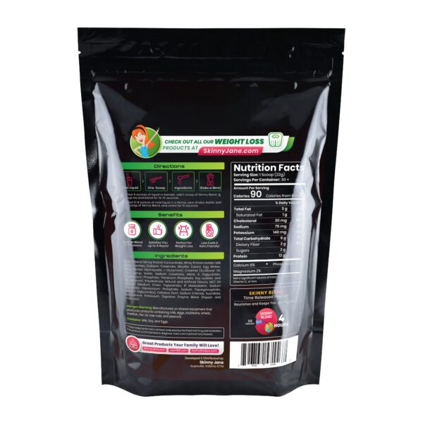 Preparación de batido Skinny Blend sabor smoothie de fresa