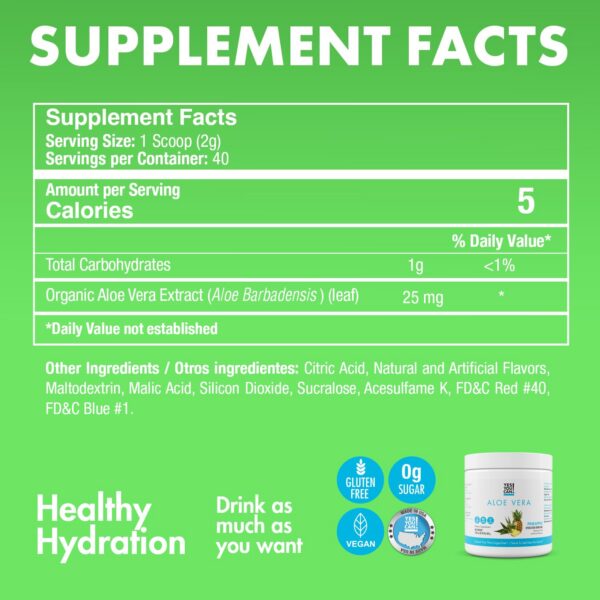 Preparación bebida Aloe Vera con polvo Yes You Can