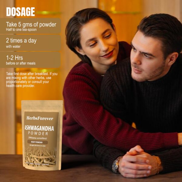 Preparación con polvo Ashwagandha para bienestar diario