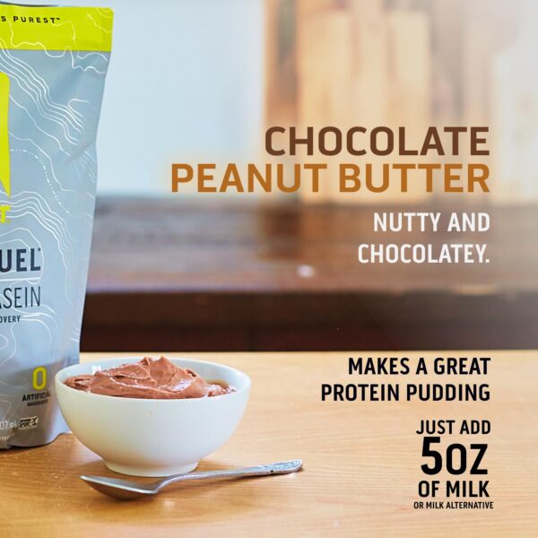 Preparación de pudín con polvo proteína caseína Ascent y leche