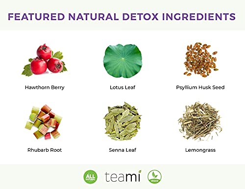 Preparado de té detox colon Teami antes de dormir para limpieza