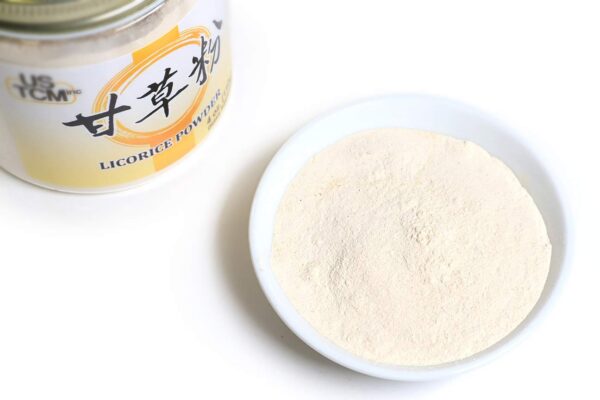Polvo fino regaliz para preparar té natural