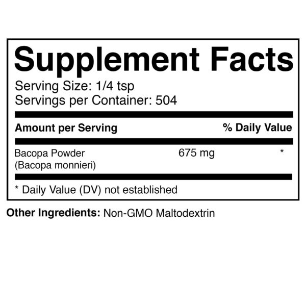 Envase de Bacopa monnieri polvo