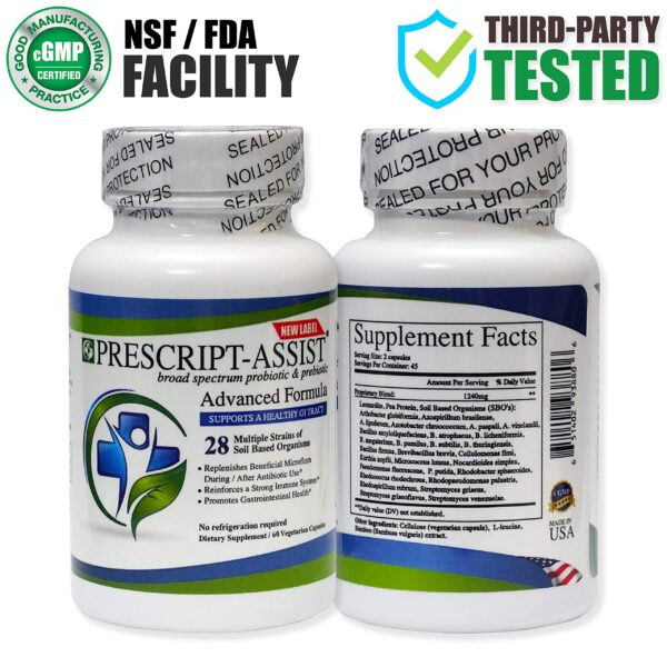 Etiqueta frontal del producto Prescript-Assist